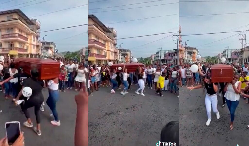 Mujeres dan último adiós a su amiga haciendo que su cajón baile una canción de reggaetón